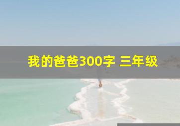 我的爸爸300字 三年级